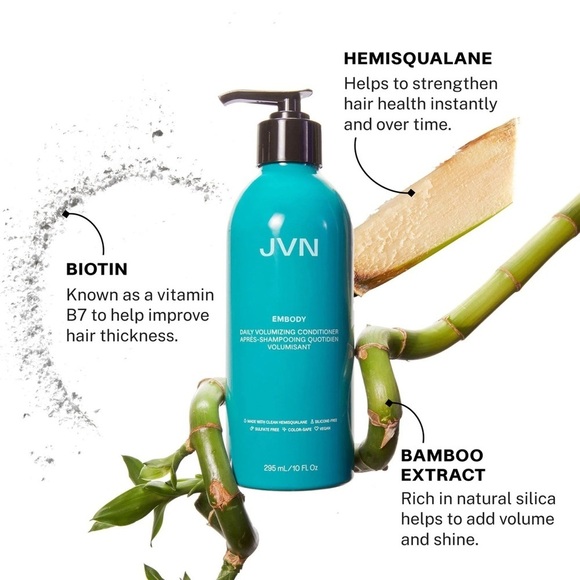 JVN Embody Daily Volumizing Conditioner with Biotin Full Size 10 oz NIB - Picture 4 of 15